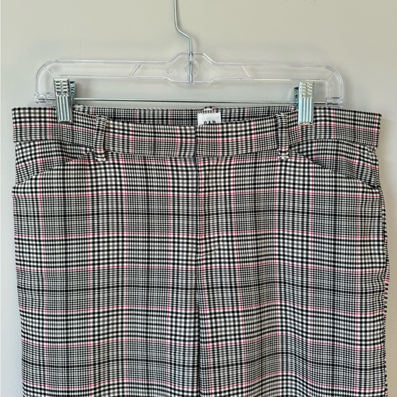 Gap Factory - Signature Skinny Ankle Pants - Black/White/Pink plaid size 10 - Picture 2 of 6